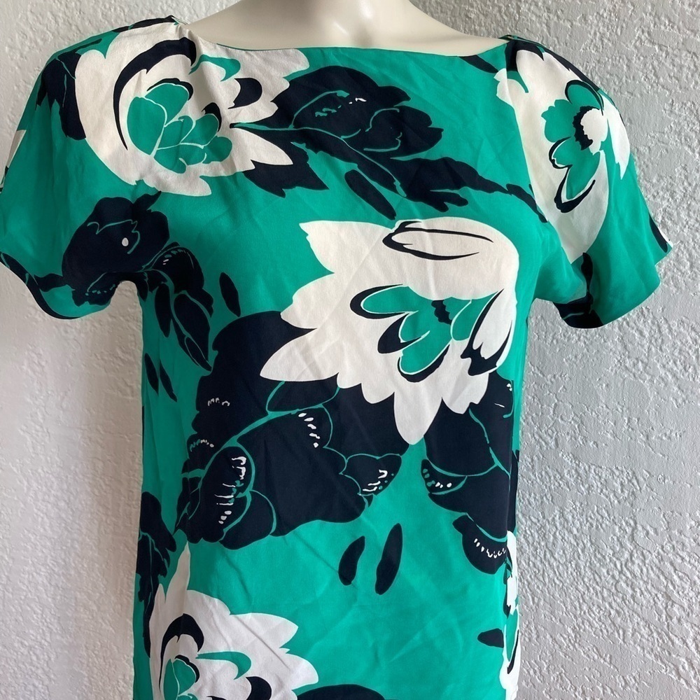 MISS O by Oscar de larenta VTG silk blouse . SZ 6 - Picture 2 of 9